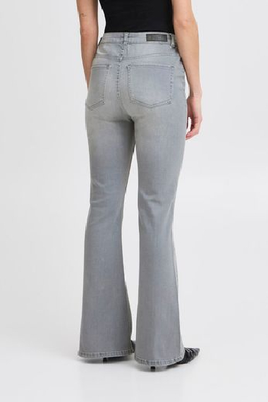 Pantalón Flaired Gris Claro